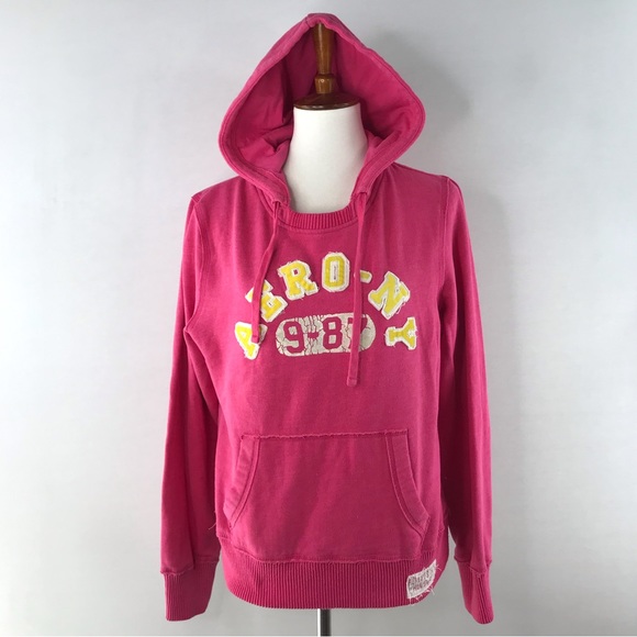 Aeropostale Tops - Aeropostale Pink Soft Pullover Kangaroo Pouch Logo Hoodie XL